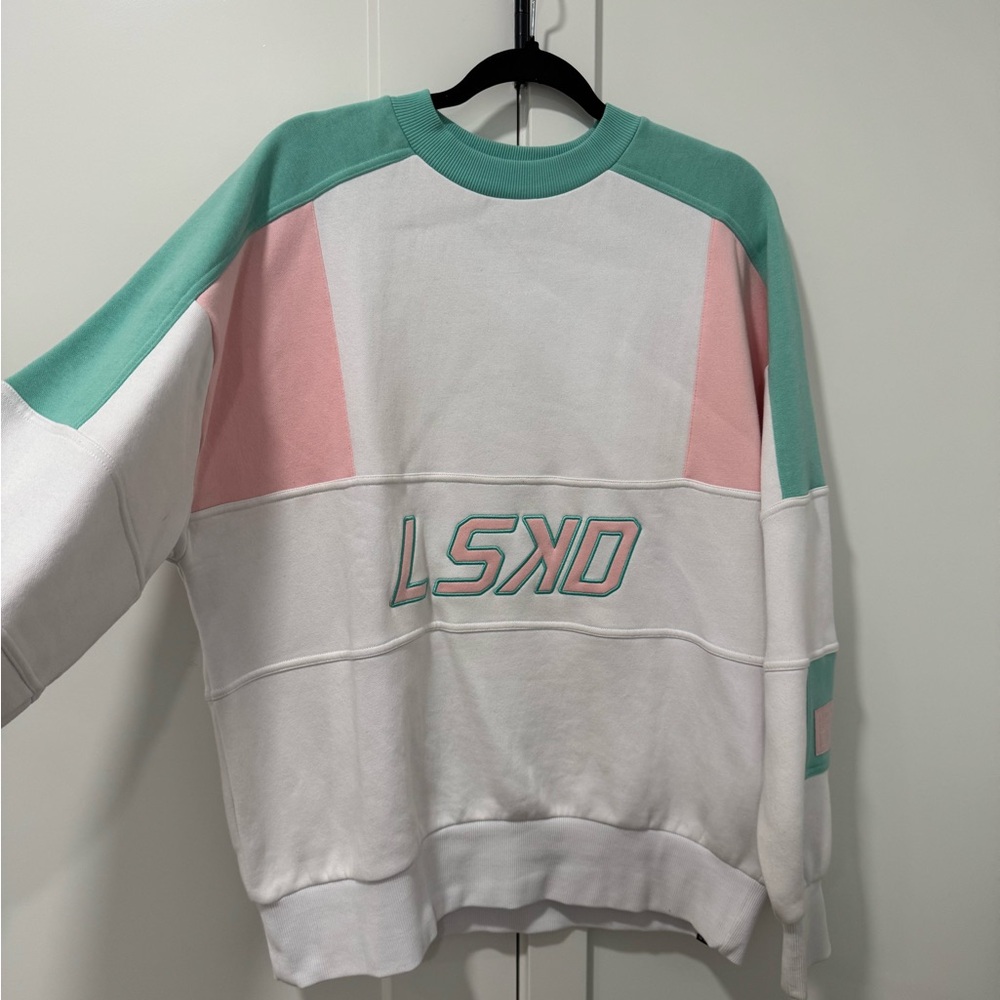 LSKD Women's Crew-neck Oversized Pullover